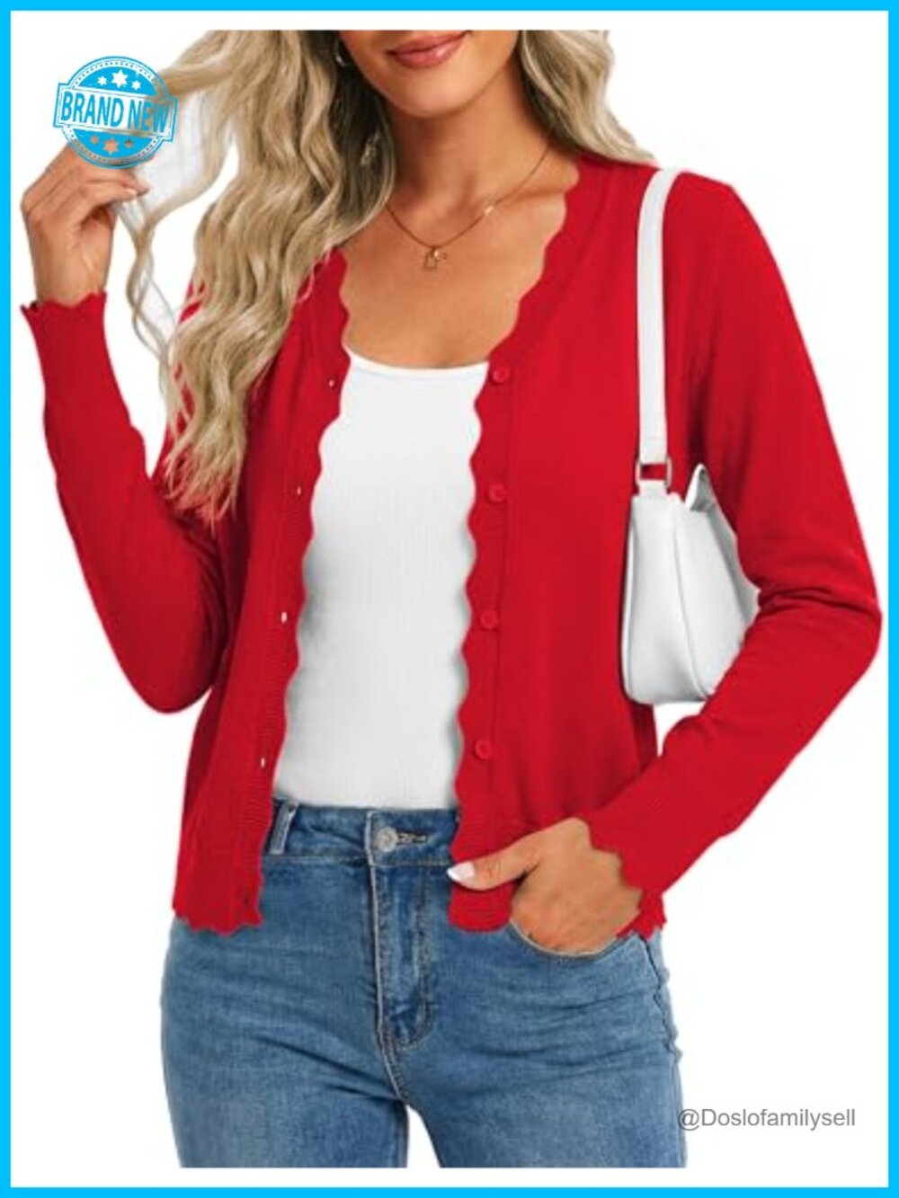 Women's V-Neck Button Down Cardigan Knit Sweater Lightweight